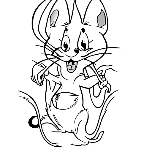 tom and Jerry matching tatoo tattoo design idea