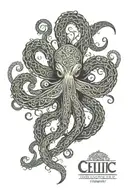 celtic cosmic lovecraftian octopus tentacles tattoo design idea