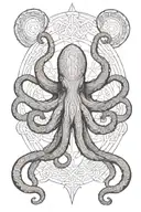 lovecraft space celtic octopus tattoo design idea