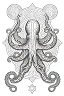 lovecraft space celtic octopus tattoo design idea