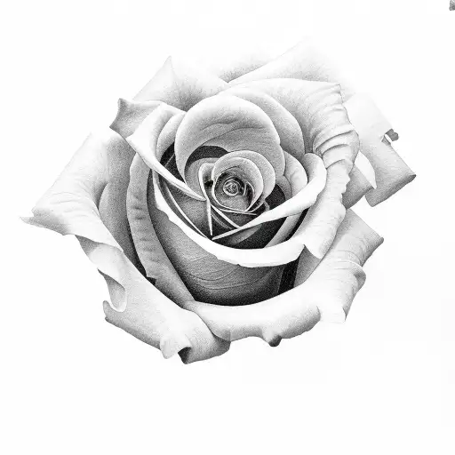 Rose ornemental  tattoo design idea