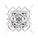 sacred geometry witchy snake Gemini  tattoo design idea