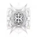 sacred geometry witchy snake Gemini  tattoo design idea