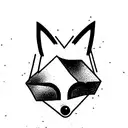 fox and moon tattoo design idea