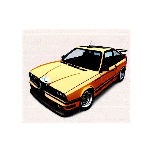 BMW E36 tattoo design idea
