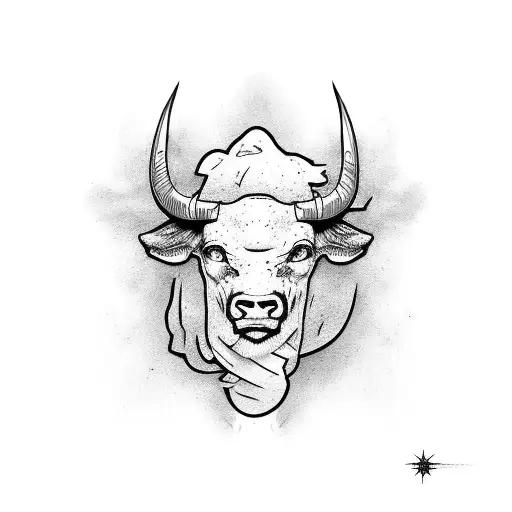 bullhorns tattoo design idea