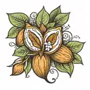 Almonds tattoo design idea