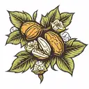 Almonds tattoo design idea