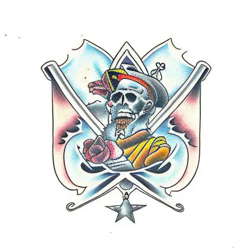 Crossed cannons  tattoo design idea