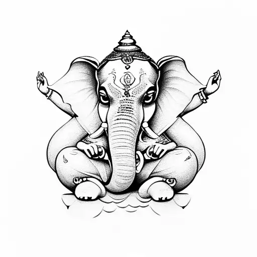 ganpati bappa tattoo design idea