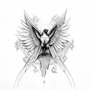 raven outstretched wingspan with celtic designs  tattoo design idea