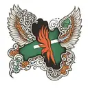 Nigeria Country  tattoo design idea
