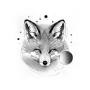 foxes double face tattoo design idea