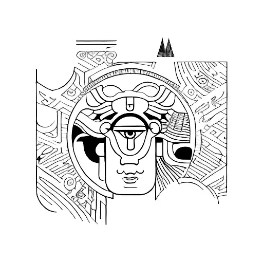 Luck, hieroglyph, brush stroke, black and white, japan, art, design tattoo design idea