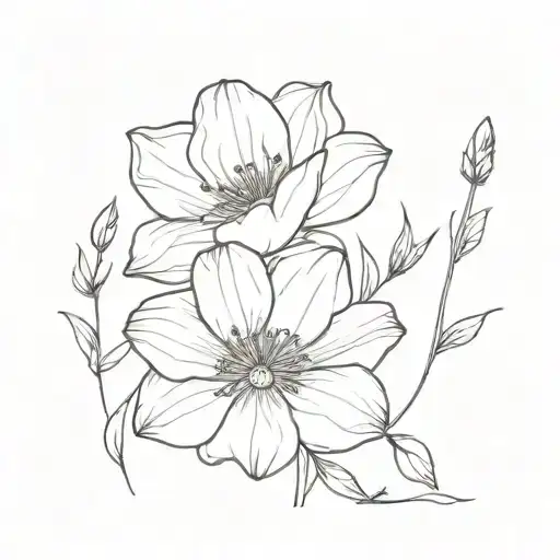 birth month flowers March, March, February, February, May, November, July tattoo design idea