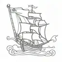 pirate flag tattoo design idea