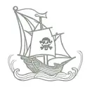 pirate flag tattoo design idea