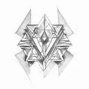 3 triangles  tattoo design idea