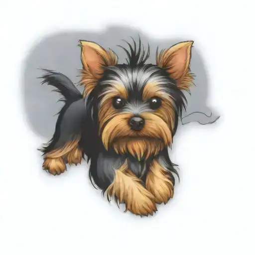 a yorkshire terrier tattoo design idea