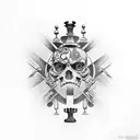 chess peices tattoo design idea
