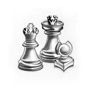 chess peices tattoo design idea