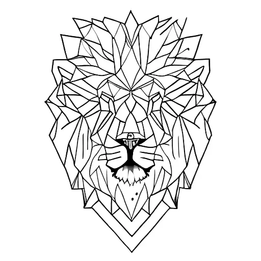 Lion with q Cruz tattoo design idea
