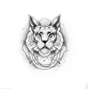 a minimalist, fine-line animal symbol that suits my arm placement tattoo design idea