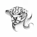 a minimalist, fine-line animal symbol that suits my arm placement tattoo design idea