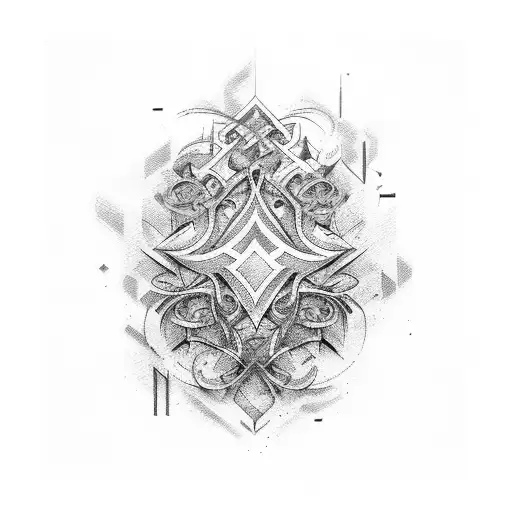 chaos lettering tattoo design idea