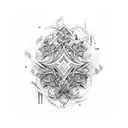 chaos lettering tattoo design idea