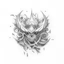 chaos lettering tattoo design idea