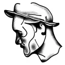 basque farmer de profil tattoo design idea