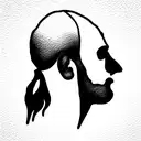 basque farmer de profil tattoo design idea