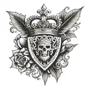 Rolex crown outline with ace of spades inside it. tattoo design idea