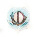 Palm Tree baseball  tattoo design idea