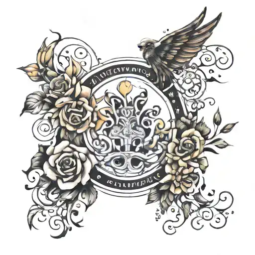 a tattoo design with 11 nieces and nephews names written tattoo design idea