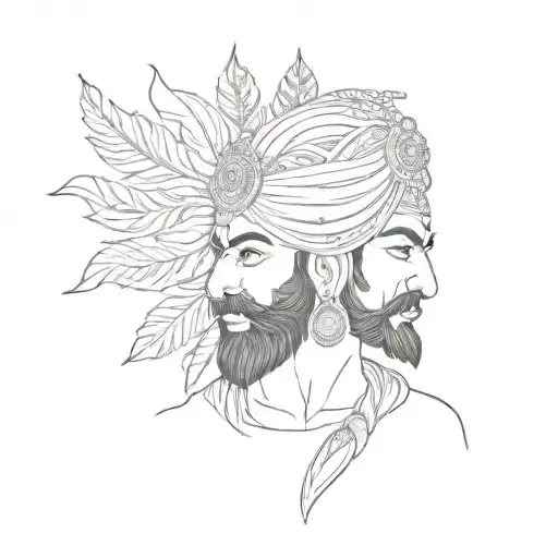 Punjabi culture tattoo design idea