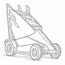 sprint car driving tattoo design idea