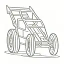 sprint car driving tattoo design idea