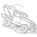 sprint car driving tattoo design idea
