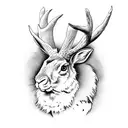 jackalope tattoo design idea