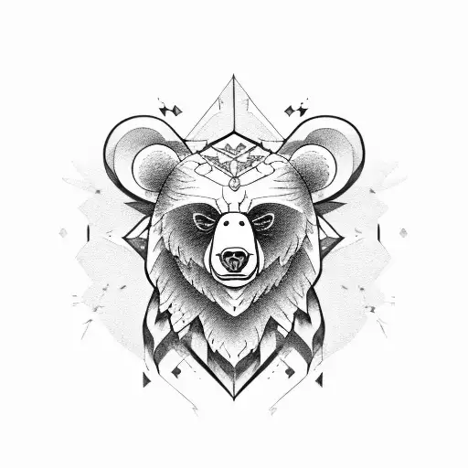 patriotic bear claw  tattoo design idea