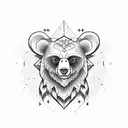 patriotic bear claw  tattoo design idea