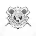 patriotic bear claw  tattoo design idea