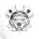 patriotic bear claw  tattoo design idea