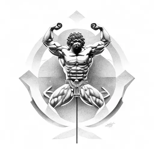 atlas body  Greek god tattoo design idea