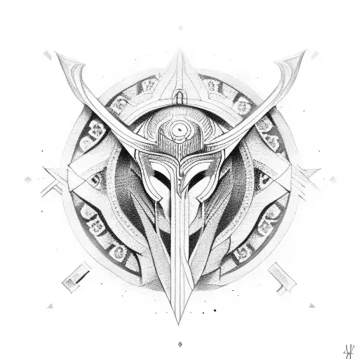 athena symbols tattoo design idea