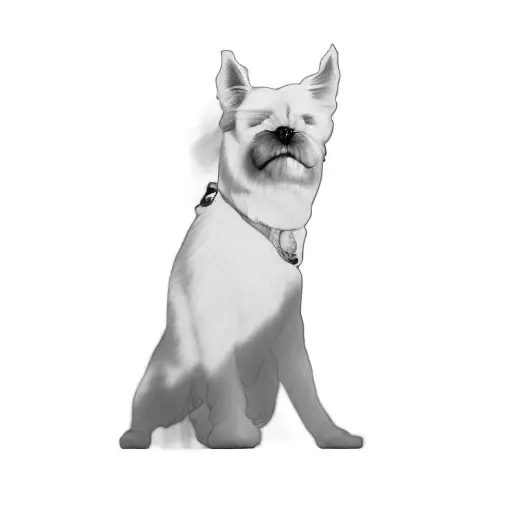 a white shih tzu tattoo design idea