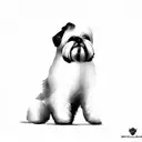 a white shih tzu tattoo design idea