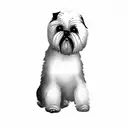 a white shih tzu tattoo design idea